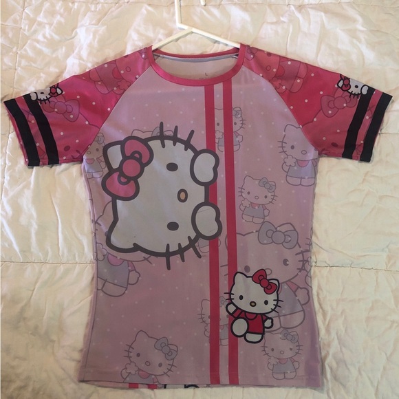 Hello Kitty Pink Graphic Rash Guard - Picture 1 of 2